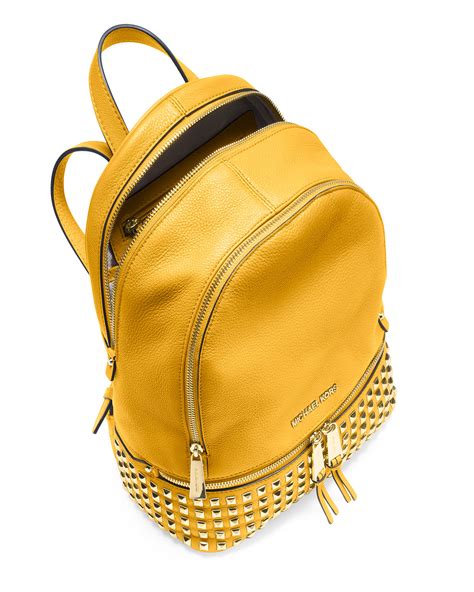 michael kors backpack yellow